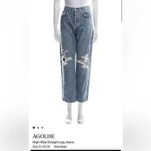 AGOLDE high rise distressed Jeans